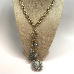 Designer Betsey Johnson Gold-Tone Link Chain Celestial Y-Drop Necklace