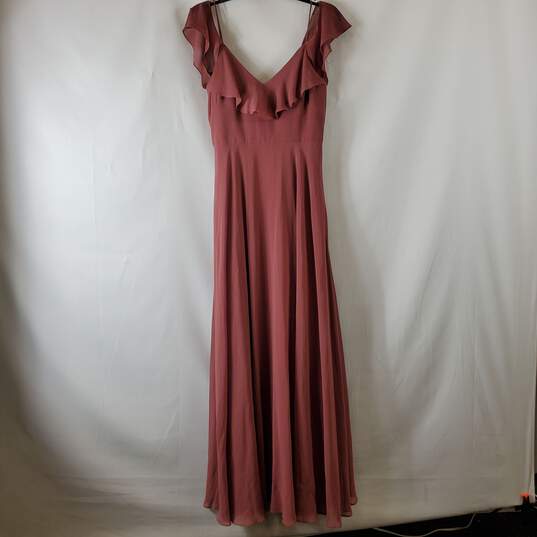 Jenny Yoo Collection Women's Maroon Maxi Dress SZ 6 NWT image number 1
