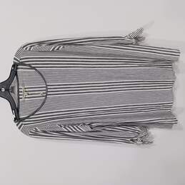 Women's Gray Striped Long Sleeve Shirt Size 2X NWT