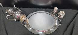 Vintage 4 Piece Silver Plated Tea Serving Set alternative image