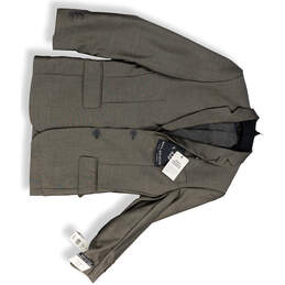 NWT Mens Gray Long Sleeve Notch Collar Pockets Two Button Blazer Size 16