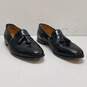 Mezlan Havana Black Leather Tassel Loafers Men's Size 10 image number 3