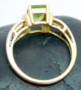14k Yellow Gold Peridot & Diamond Accent Ring 3.4g alternative image