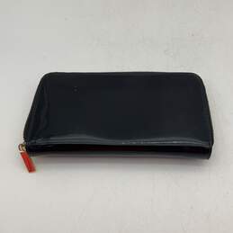Womens Black Leather Logo Continental Inner Pockets Clutch Zip-Around Wallet alternative image