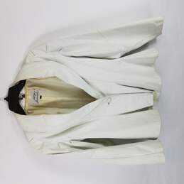 Out Of Bounds Women White Leather Jacket S