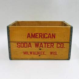 Vintage American Soda Water Co. Milwaukee WI Wooden Crate