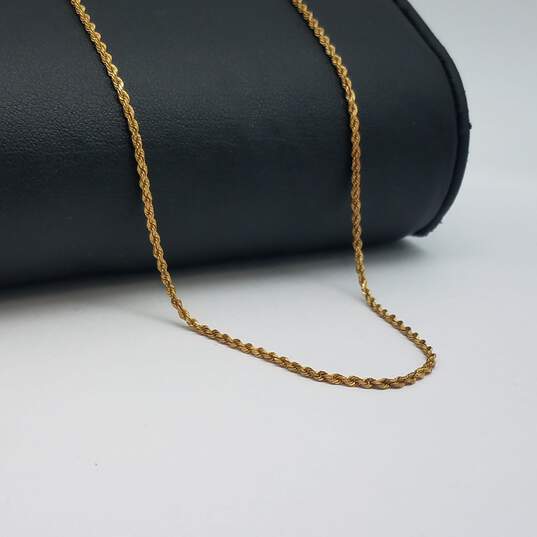 14k Gold 1.5mm Rope Chain Necklace 5.0g image number 3