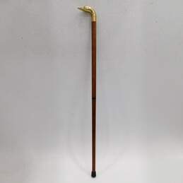 Vintage Style Brass Duck Head Handle Wood Cane Walking Stick