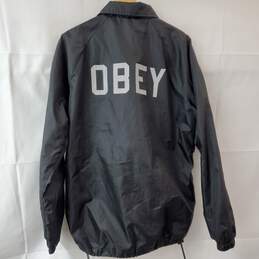 Obey Black Nylon Jacket Size Men's LG alternative image
