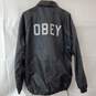 Obey Black Nylon Jacket Size Men's LG image number 2