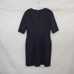 BOSS Hugo Boss Black Pin Stripe Patterned Lined Midi Dress WM Size 10 NWT alternative image