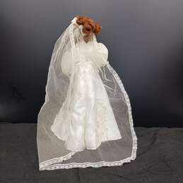 Royalton Collection 1998 Porcelain Bride Doll on Metal Stand alternative image