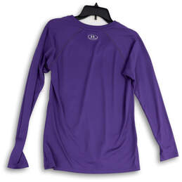 Womens Purple Long Sleeve V-Neck Pullover Activewear T-Shirt Size Medium alternative image