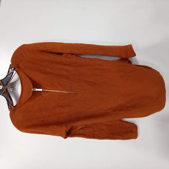 Women's Rust Long Sleeve Sweater Size S image number 1
