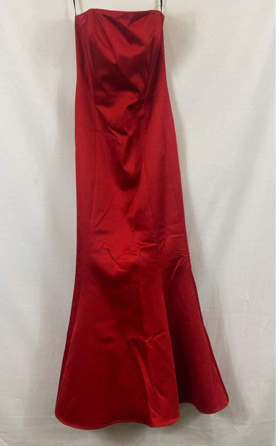 ABS By Allen Schwartz Women's Red Strapless Gown- Sz 4 NWT image number 1