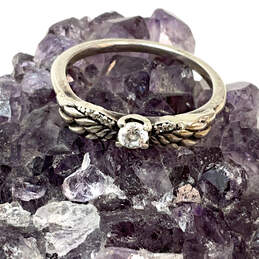 Designer Pandora S925 ALE Sterling Silver CZ Angel Wings Ring With Box