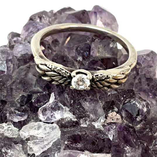 Designer Pandora S925 ALE Sterling Silver CZ Angel Wings Ring With Box image number 1