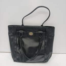 Kate Spade Black Smooth Leather Bucket Tote Bag