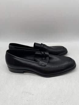 Mens Meyer Black Leather Round Toe Slip-On Loafer Shoes Sz 11 M W-0484163-A