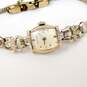 Ladies Vintage Longines 14K Gold 0.12 CTTW Diamond Case GF Band 17 Jewels Wrist Watch 14.2g image number 3