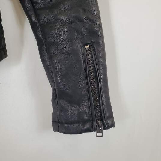 Top Shop Women's Black Leather Jacket SZ 2 NWT image number 5