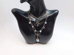 Artisan 925 Amethyst Topaz Onyx Opalite Necklaces 21.5g
