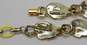 Vintage Coro Goldtone Yellow Enamel Leaf Linked Chain Necklace & Bracelet Set 53.7g image number 5