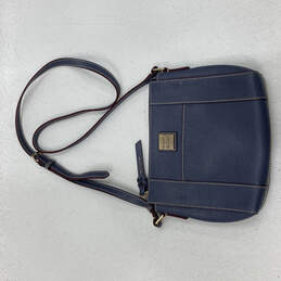 Womens Purple Pebble Grain Leather Adjustable Strap Lexington Crossbody Bag