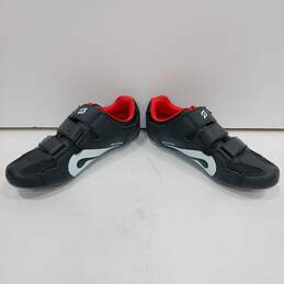 Womens Black Low Top Round Toe Hook And Loops Cycling Shoes US Sz 10.5 alternative image
