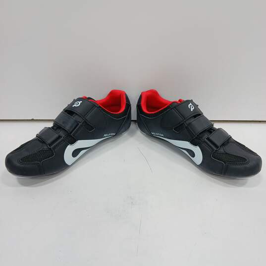 Womens Black Low Top Round Toe Hook And Loops Cycling Shoes US Sz 10.5 image number 2