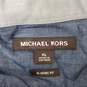 Michael Kors MN's Blue Denim Button Long Sleeve Shirt Size XL image number 3