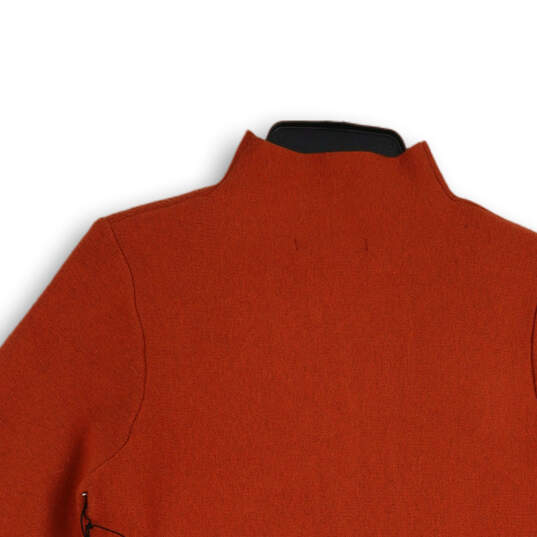 NWT Womens Orange Mock Neck Long Sleeve Pullover Sweater Size Large image number 4