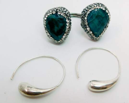 Artisan 925 Dyed Corundum & Crystal Ring w/ Jewelry 18.3g image number 4