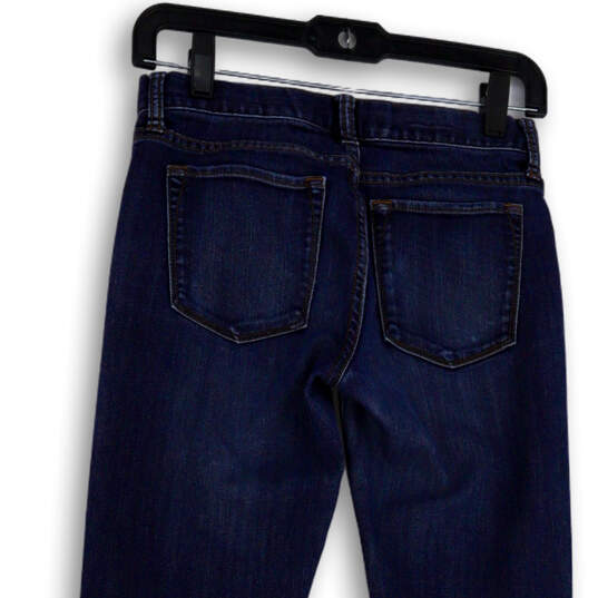 Womens Blue Denim Medium Wash Stretch Pockets Skinny Leg Jeans Size 25/0 image number 4