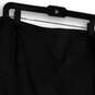 Womens Black Flat Front Elastic Waist Back Zip Short Wrap Skirt Size 0 image number 4
