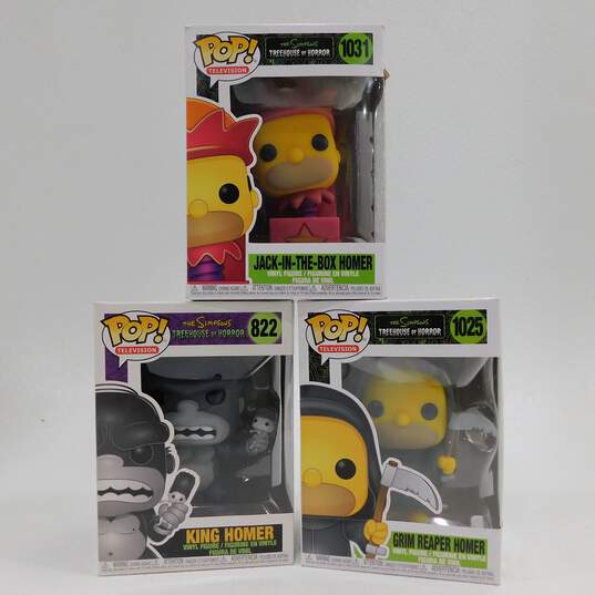 Simpsons Treehouse Of Horrors Homer Funko Pop Figures IOB King Kong Grim Reaper image number 1