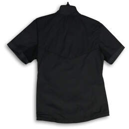 Womens Black Short Sleeve Round Neck Zipper Pocket Activewear T-Shirt Sz XS alternative image