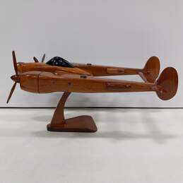 Wooden Model Airplane w/ Display Stand alternative image