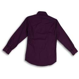 NWT Elie Elie Balleh Womens Purple Geometric Print Button-Up Shirt Size 12 alternative image