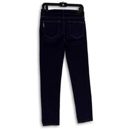 Womens Blue Denim Medium Wash Pockets Stretch Skinny Leg Jeans Size 28 alternative image