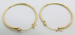 14K Yellow Gold Hoop Earrings 1.4g alternative image