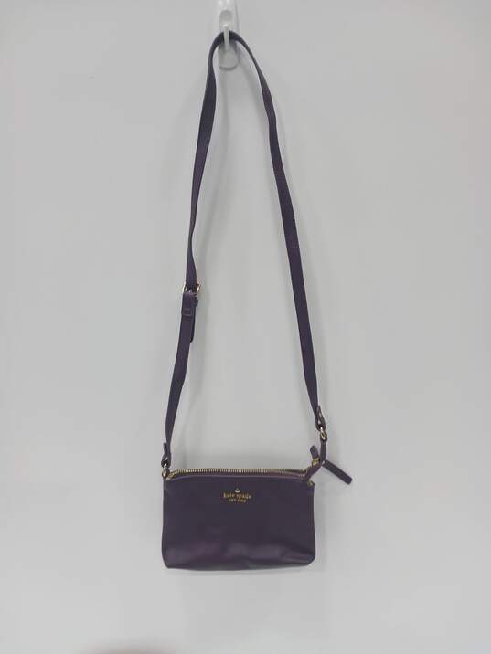 Kate Spade Purple Leather Crossbody Bag image number 1