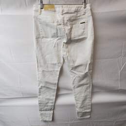 Michael Kors Izzy Skinny White Mid Rise Jeans Size 6 alternative image