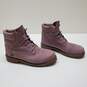 Timberland Women Size 7 Waterproof Combat Lavender Nubuck Leather Boots image number 1