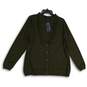 NWT Evan-Picone Womens Green Long Sleeve Button Front Cardigan Sweaters Size 1X image number 1