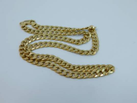 14k Yellow Gold Curb Chain Necklace 10.2g image number 3