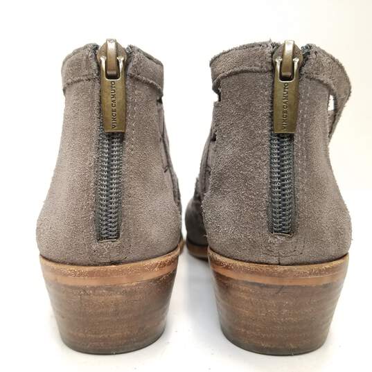Vince Camuto Peera Suede Western Cut Out Ankle Bootie Grey Size 8 image number 6