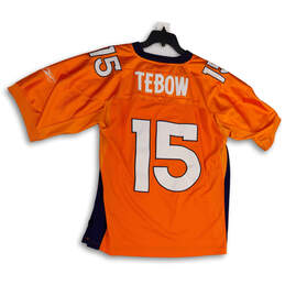 Mens Orange NFL Denver Broncos Tim Tebow #15 Football Jersey Size 48 alternative image