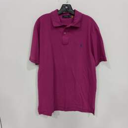 Polo Ralph Lauren Men's Purple Cotton SS Polo Shirt Size LT