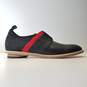 VALAS Los Angeles Charlie Black Leather Stripe Loafers Shoes Men's Size 9 image number 9